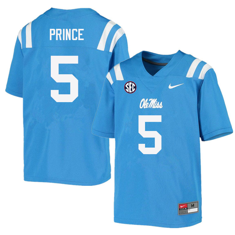 Men #5 Deantre Prince Ole Miss Rebels College Football Jerseys Sale-Power Blue - Click Image to Close